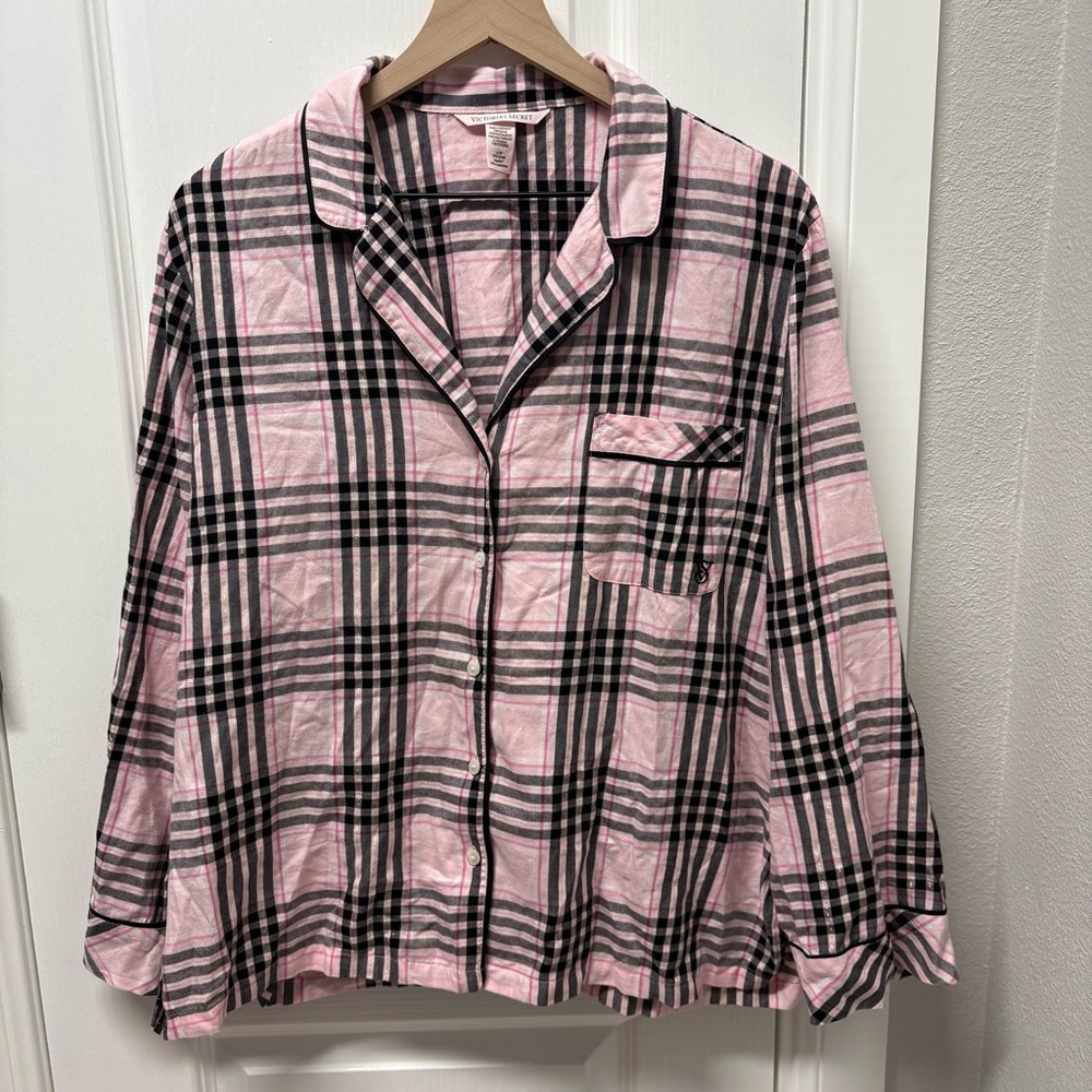 Victoria's Secret Pink Black White Plaid
Pajama Set L